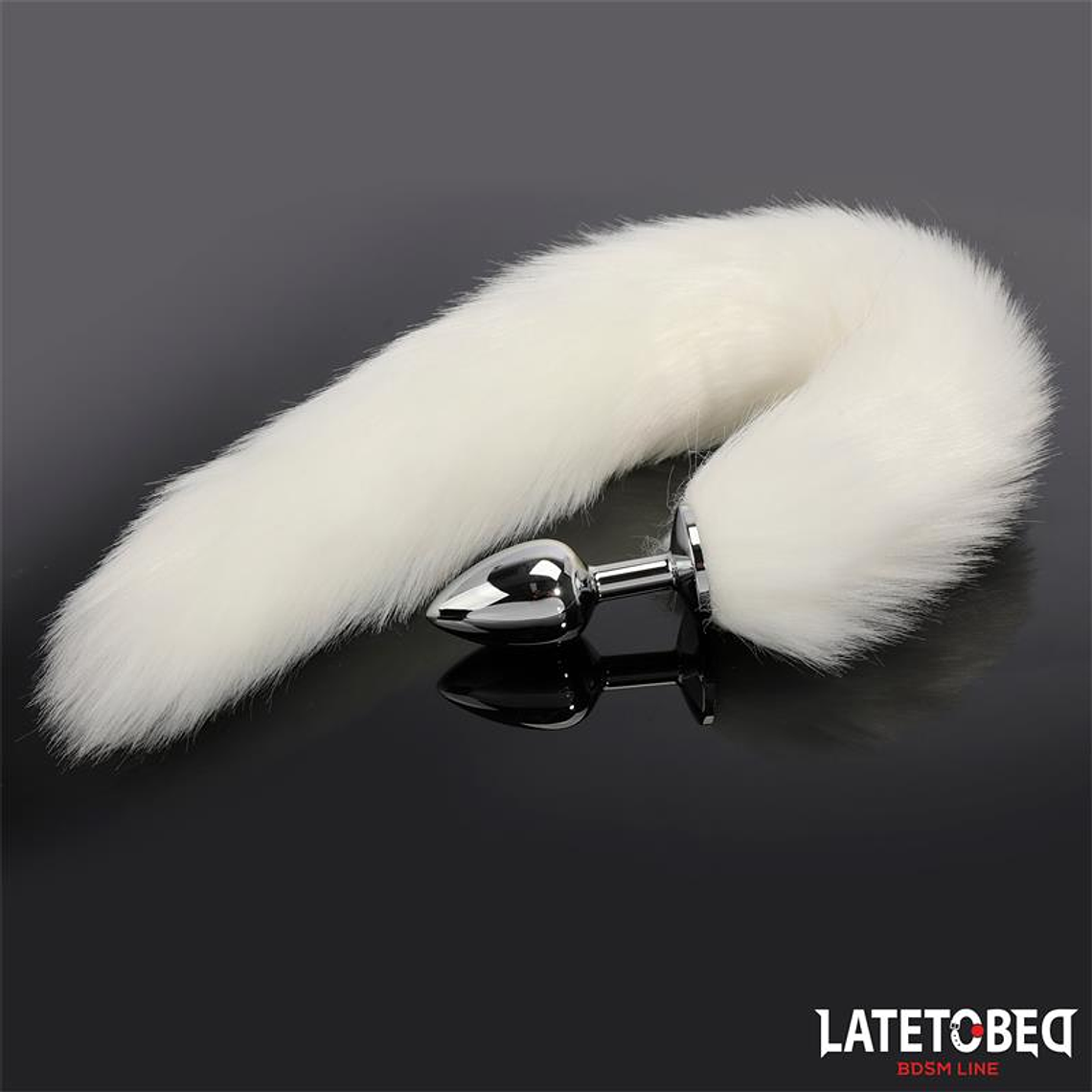 Anal plug with tail White 40 cm 1