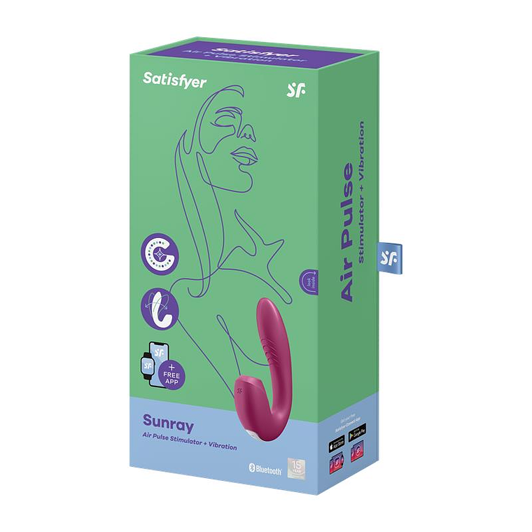Sunray Berry Clitoris Sucker and Vibe 2 in 1 USB 6