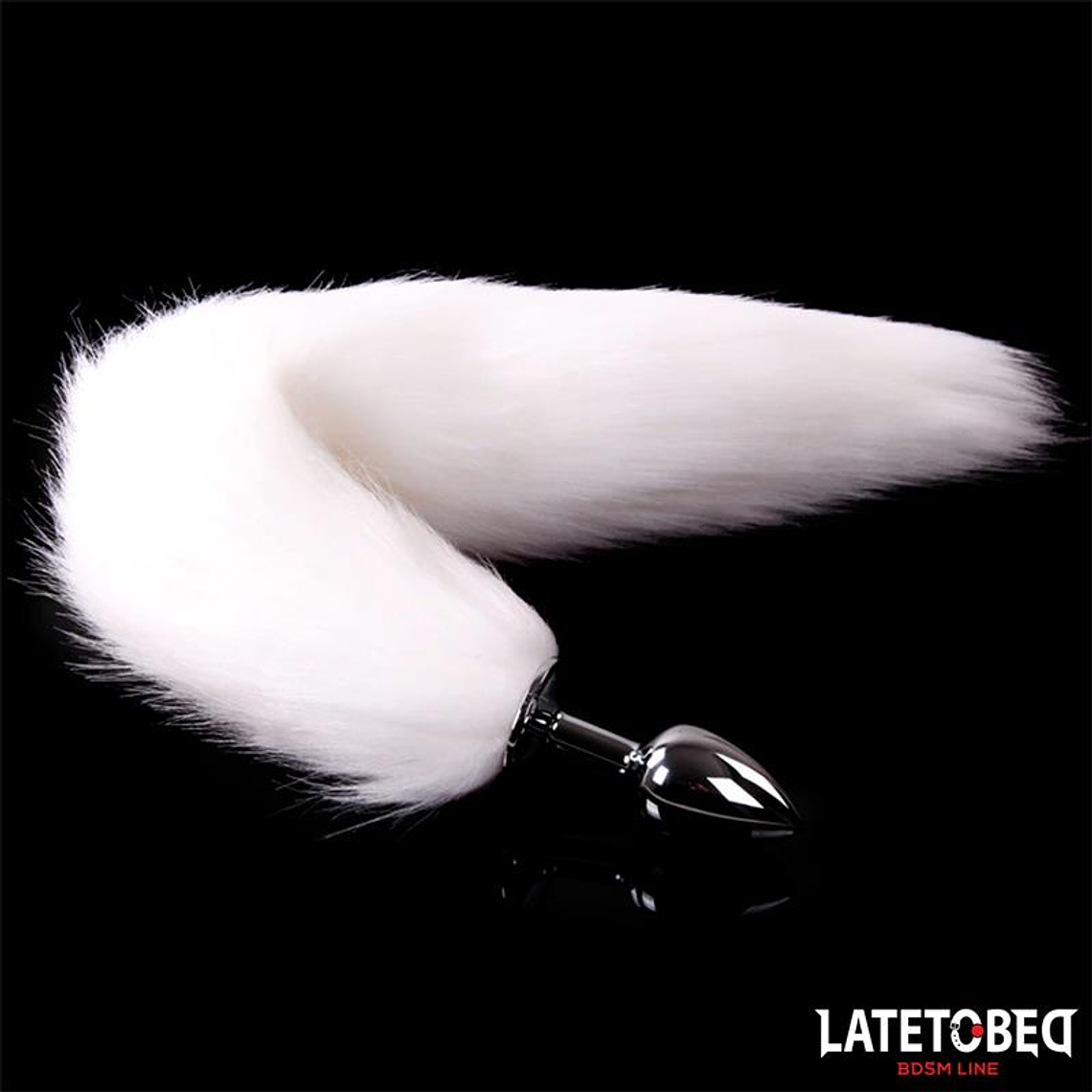 Anal plug with tail White 40 cm 2