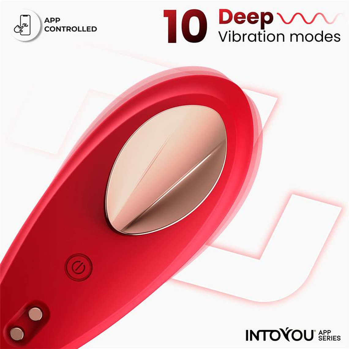 Panty Vibrator with App Silicone Red 4