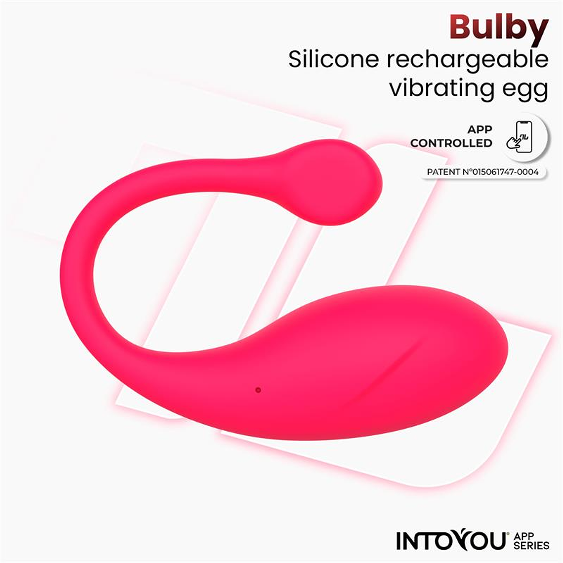Bulby Vibrating Egg with App Dark Pink 3
