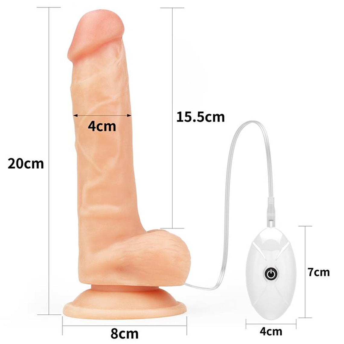 Strap-on with Dildo with Vibrationd and Remote Control 7.5 13