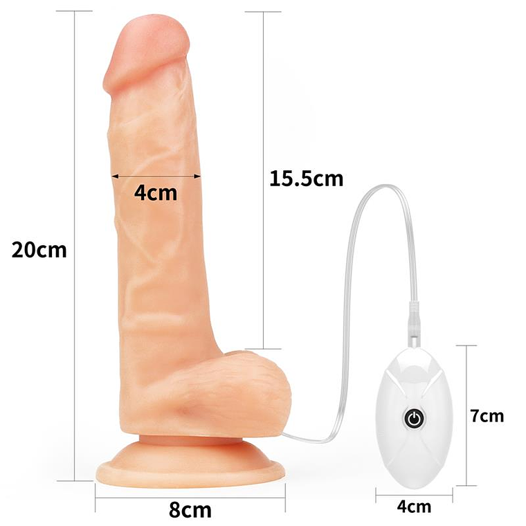 Strap-on with Dildo with Vibrationd and Remote Control 7.5 13