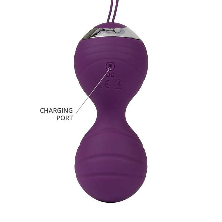 Vibrating Kegel Balls with Remote Control Cannes Purple 5