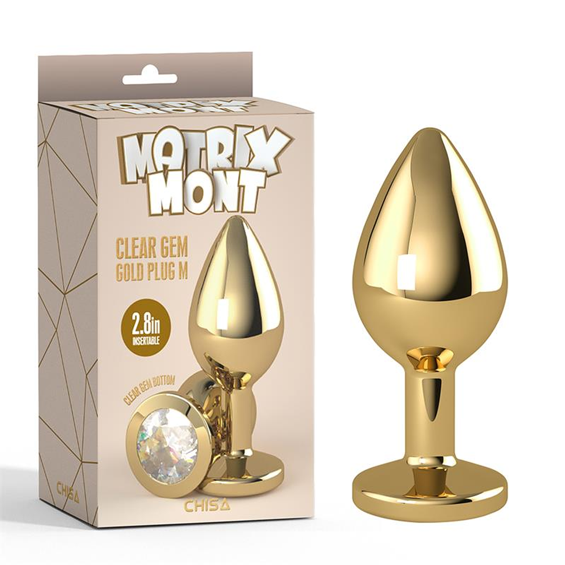 Metal Anal Plug with Jewel Size M 1