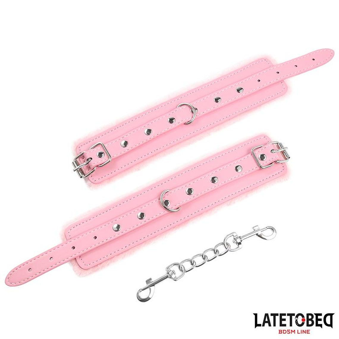 Premium Fur Lined Handcuffs Pink 5