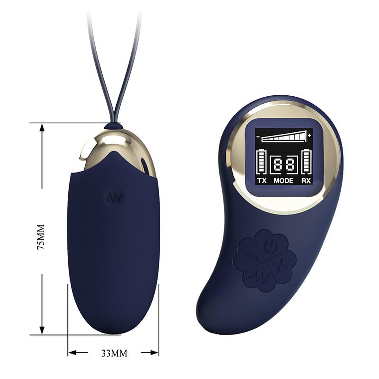 Mina Vibrating Egg with Digital Screem Remote control Blue 8