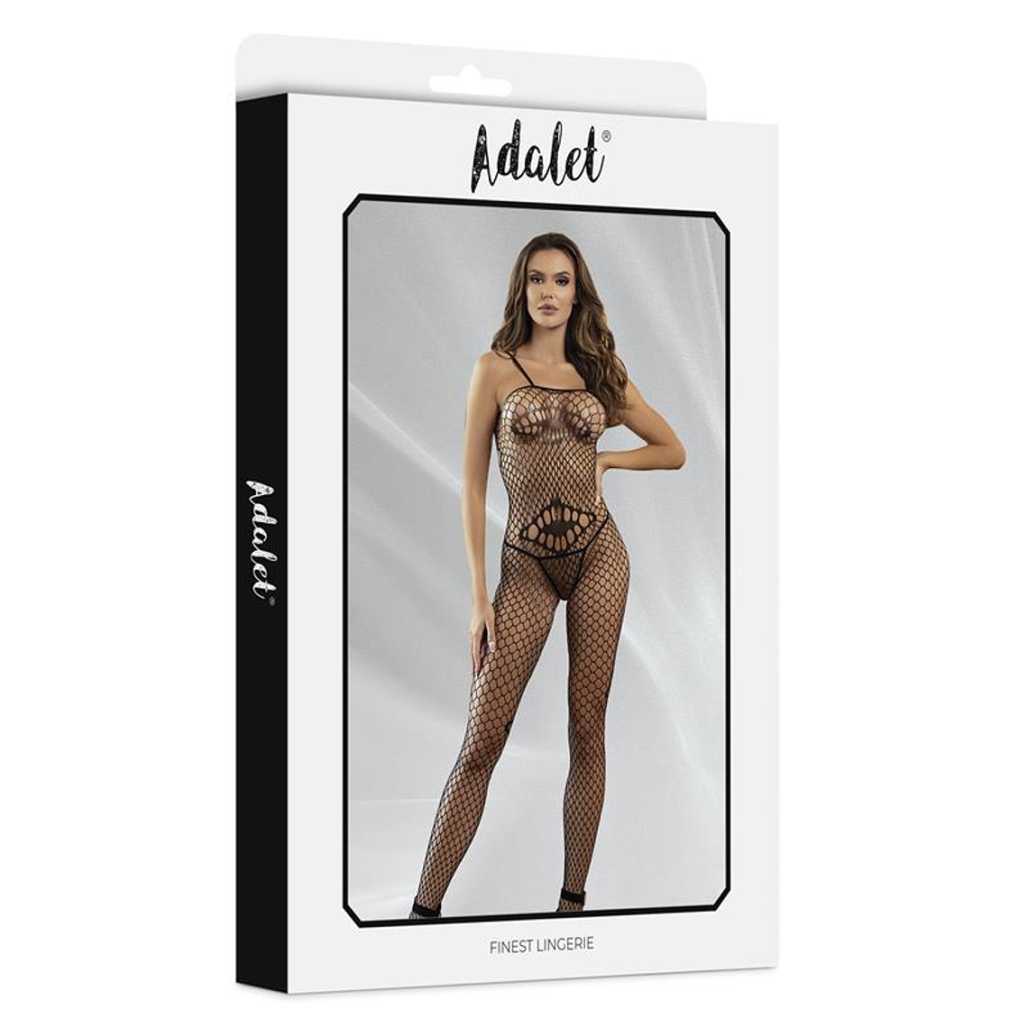 Katia Fishnet Bodystocking with Geometric Patterns 4