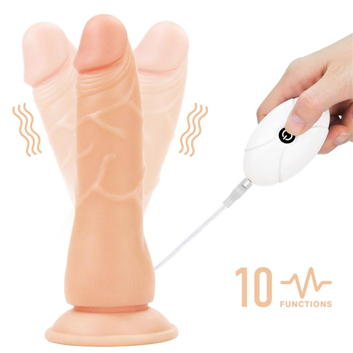 Strap-on with Vibrating Dildo with Remote Control 7.5 10