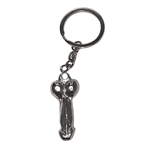 penis-shaped metal keychain