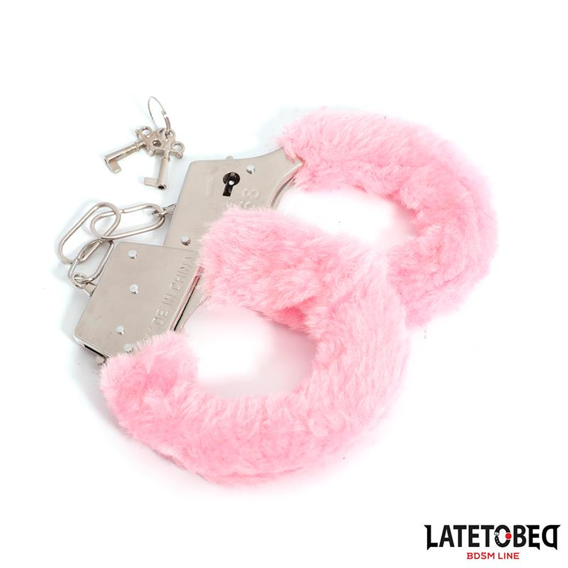 Furry Metal Cuff Pink 5