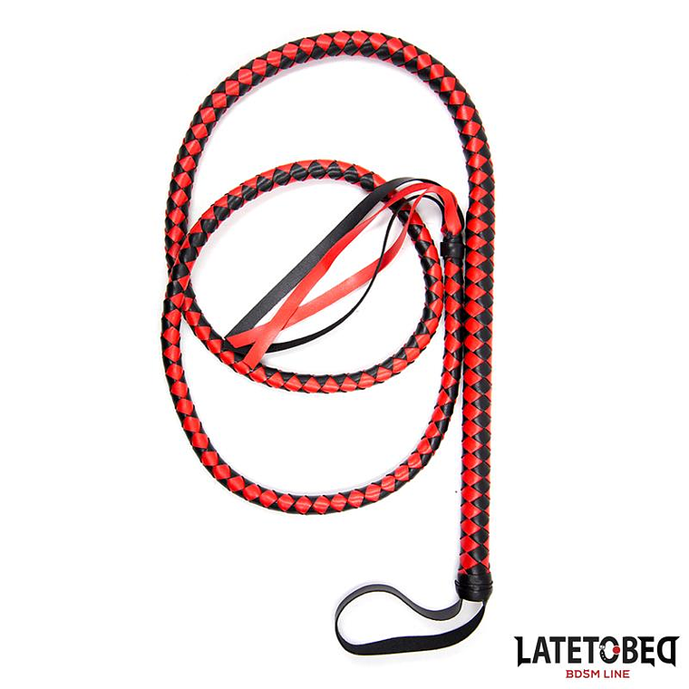 Long  Whip Blacl and Red 210cm 1