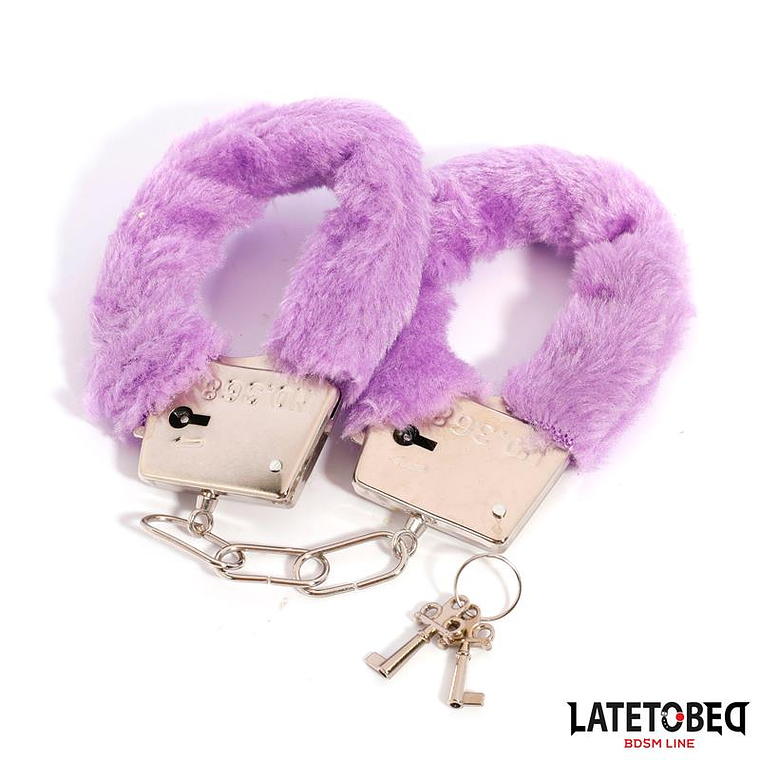 Furry Metal Cuff Purple 4