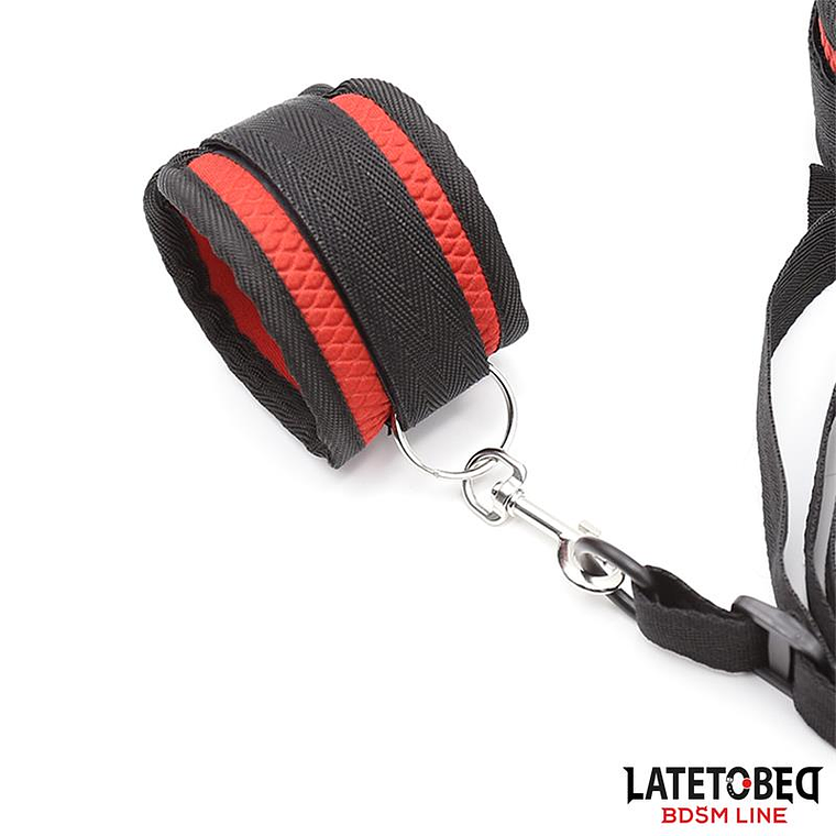 Bed Eestraint Set with Blindfold Adjustable Cuffs 2