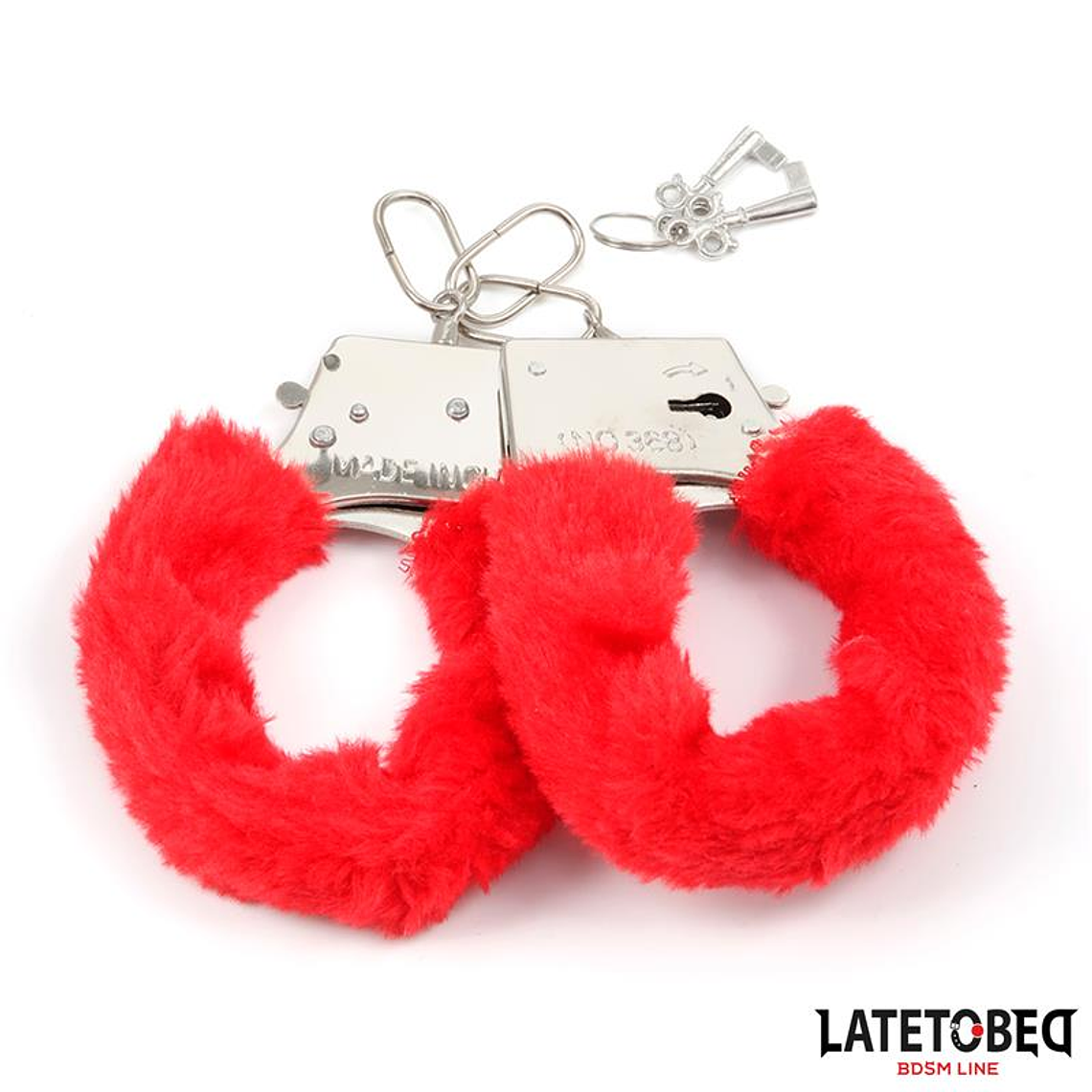 Furry Metal Cuff Red 1