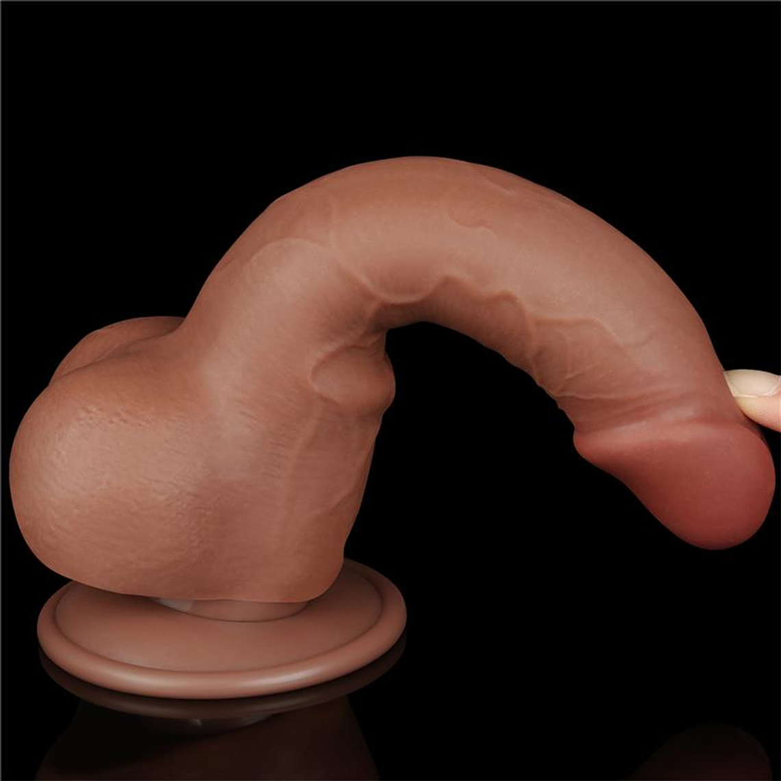 Dildo Sliding Skin 7.5 Brown 9