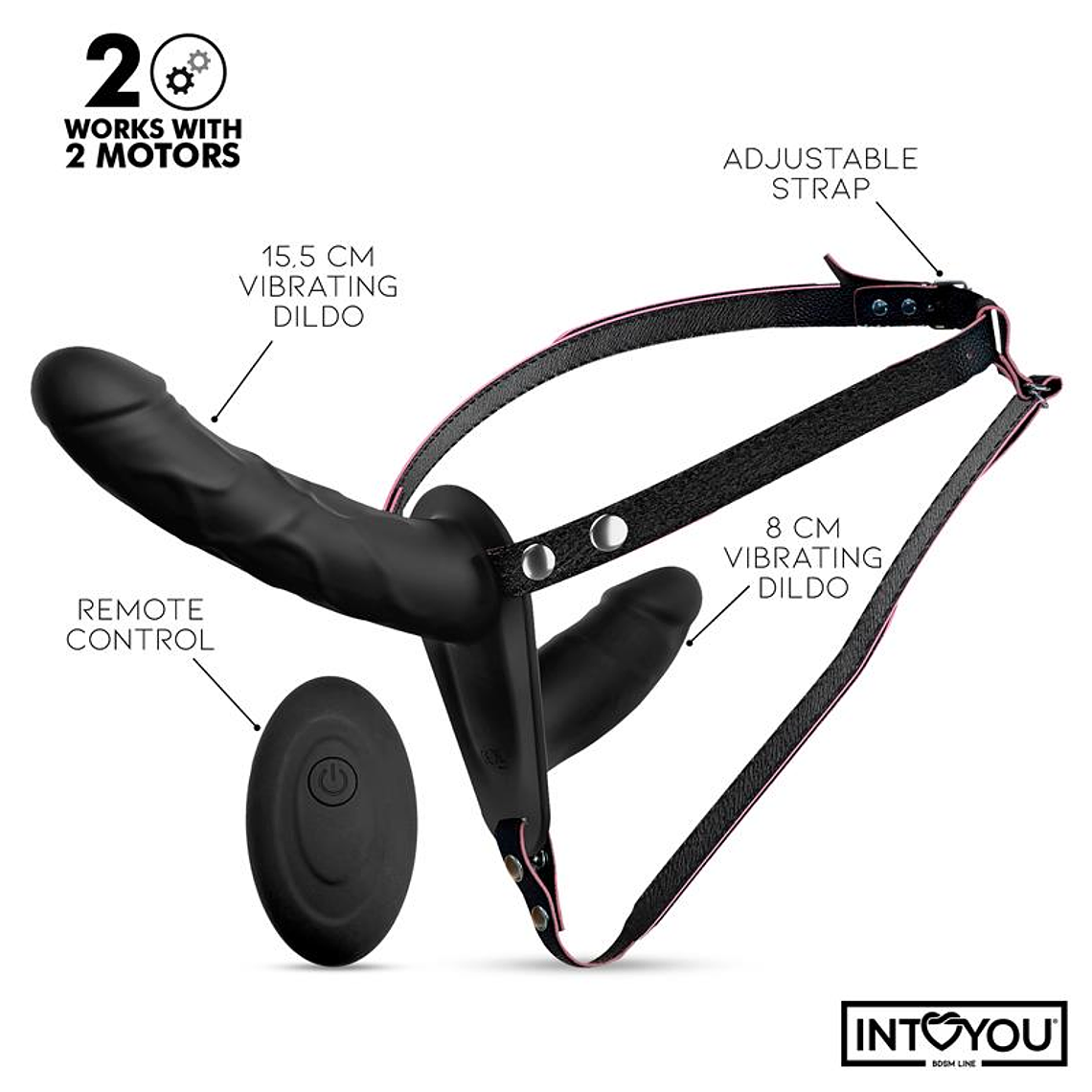 Jordan Strap-on with Double Vibrating Dildo and Remote 2