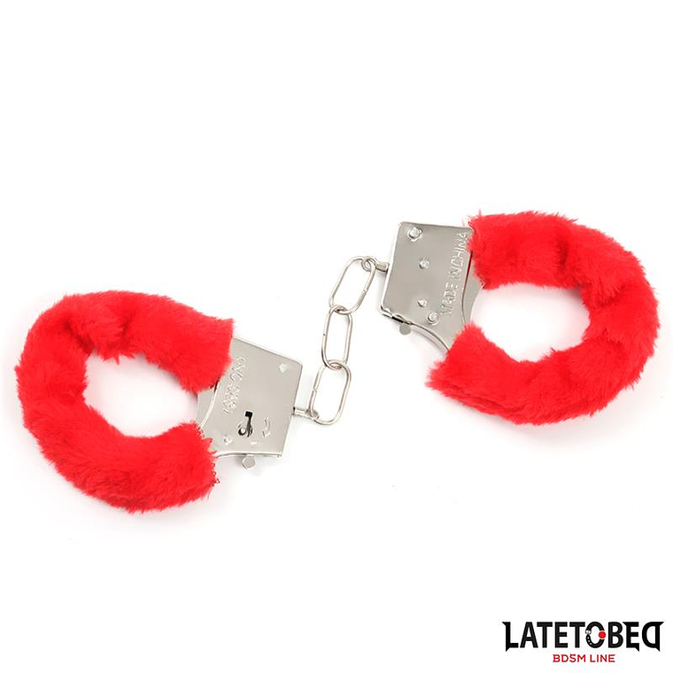Furry Metal Cuff Red 2