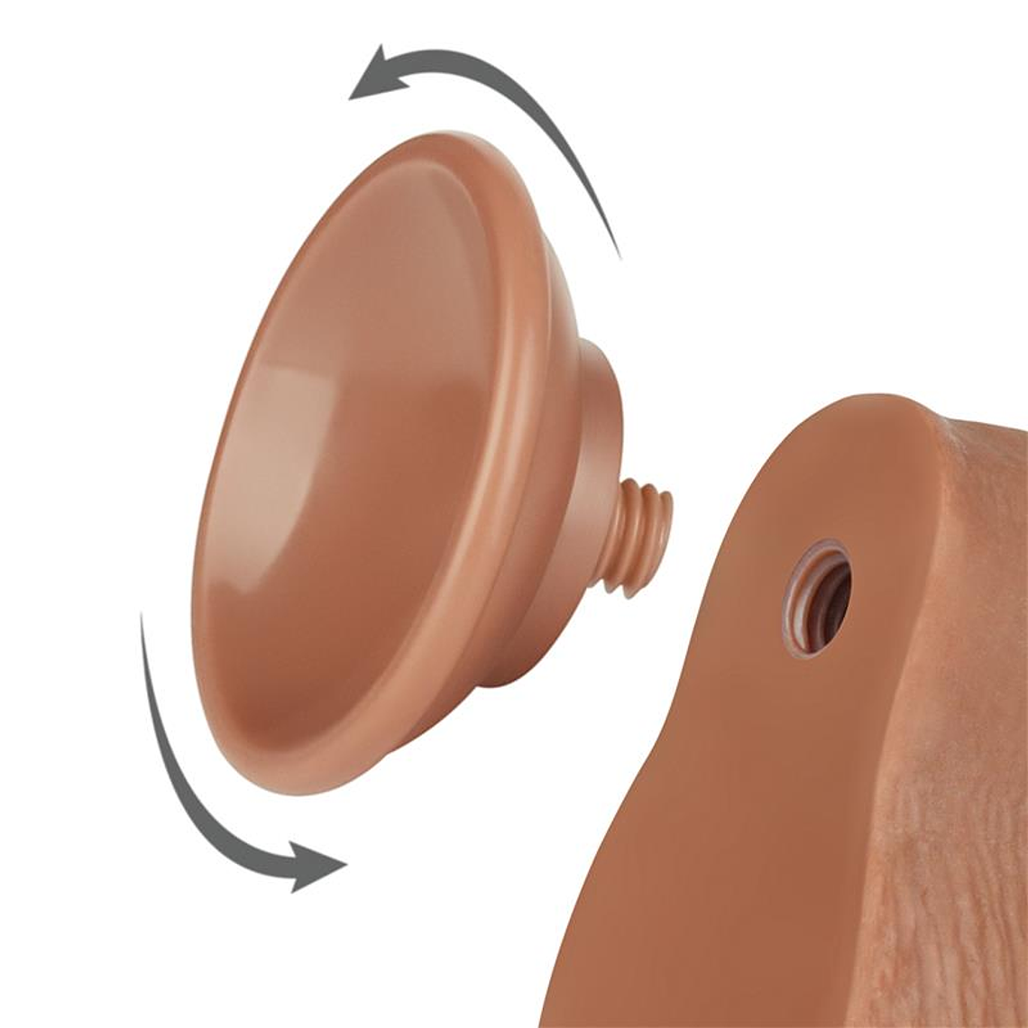 Dildo Sliding Skin 7.5 Brown 5