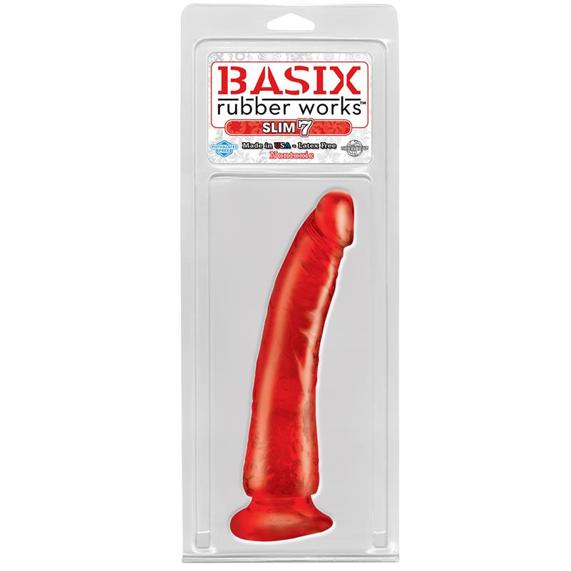 Dildo Slim 17,78 cm Red 2