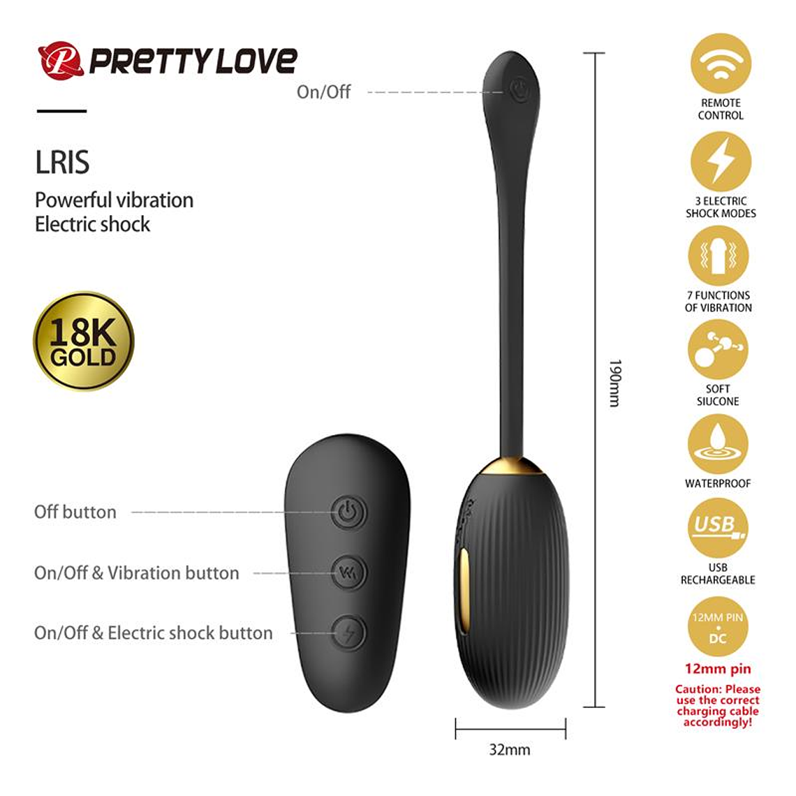 Luxury Set Queens with 12 Toys Black and 18k Gold 16