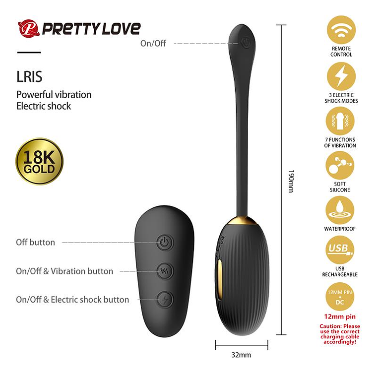 Luxury Set Queens with 12 Toys Black and 18k Gold 16