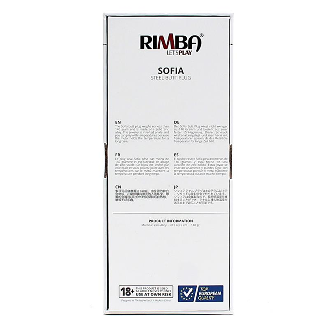 Metal Butt Plug Sofia Blue Jewel 5