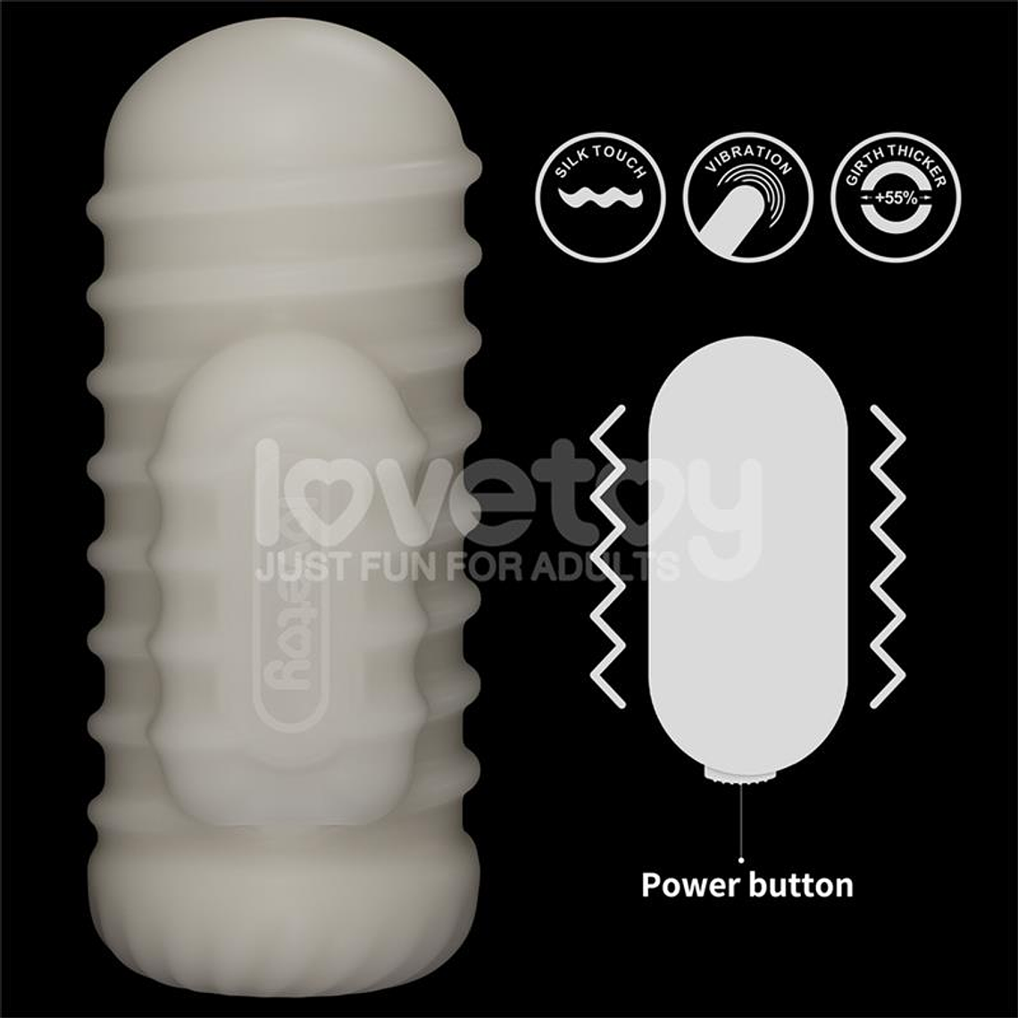 Knights Ring Vibrating Dual Purpose Sleeve Wavy 21