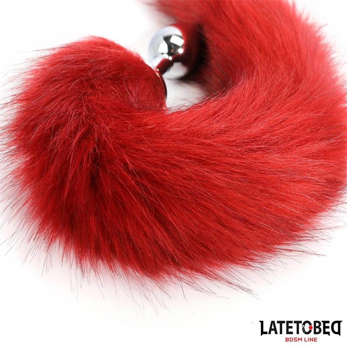 Anal plug with tail Dark Red 40 cm 9