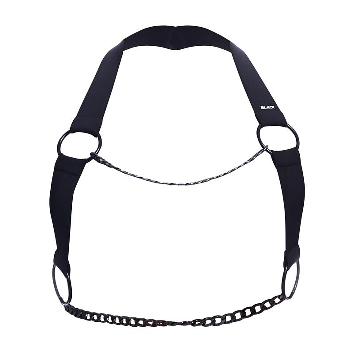 Black Chain Chest Harness 3