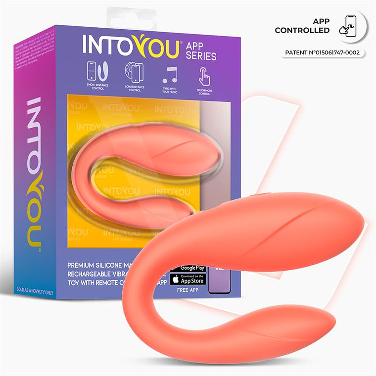 Couple Toy with App Flexible Silicone Salmon 2