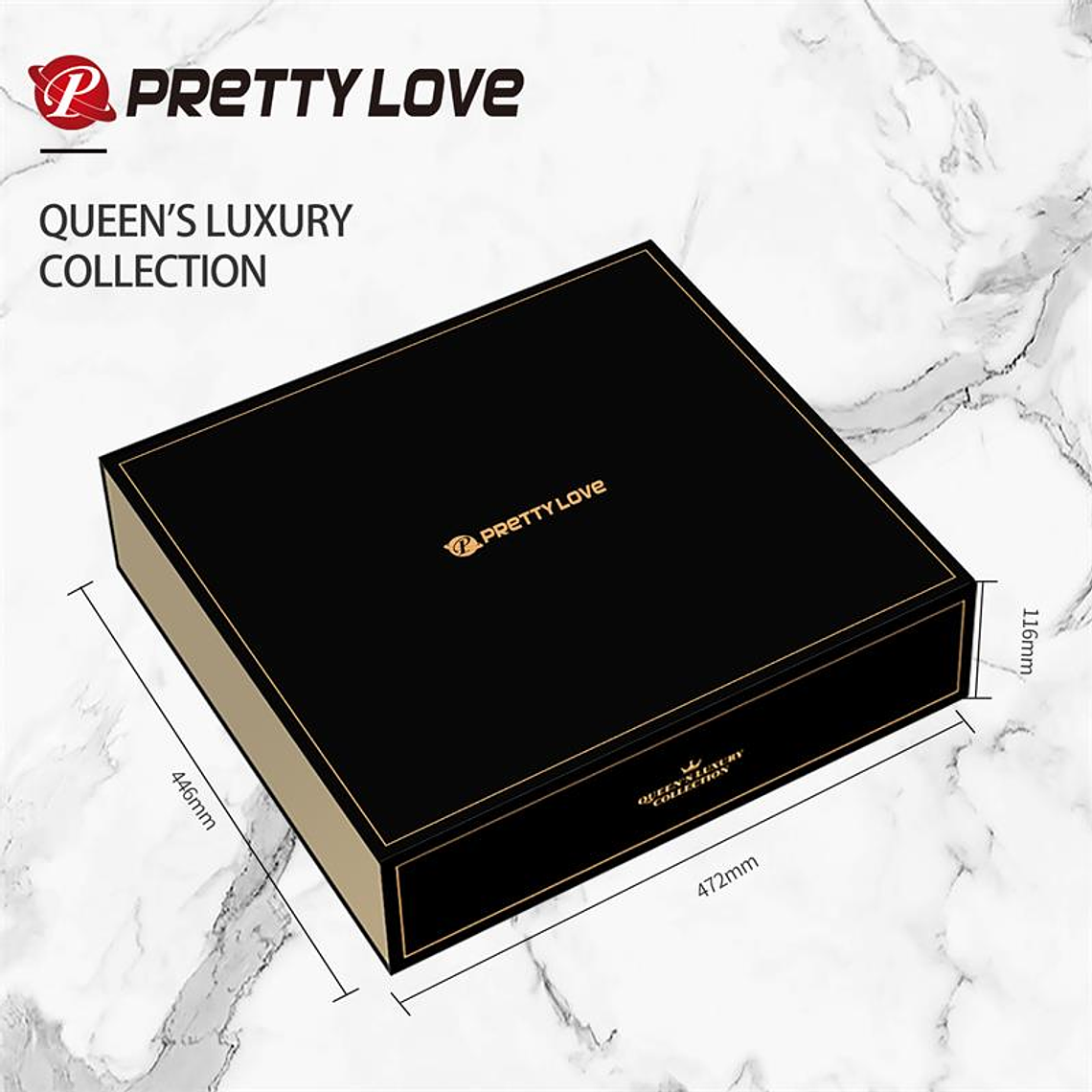 Luxury Set Queens with 12 Toys Black and 18k Gold 26