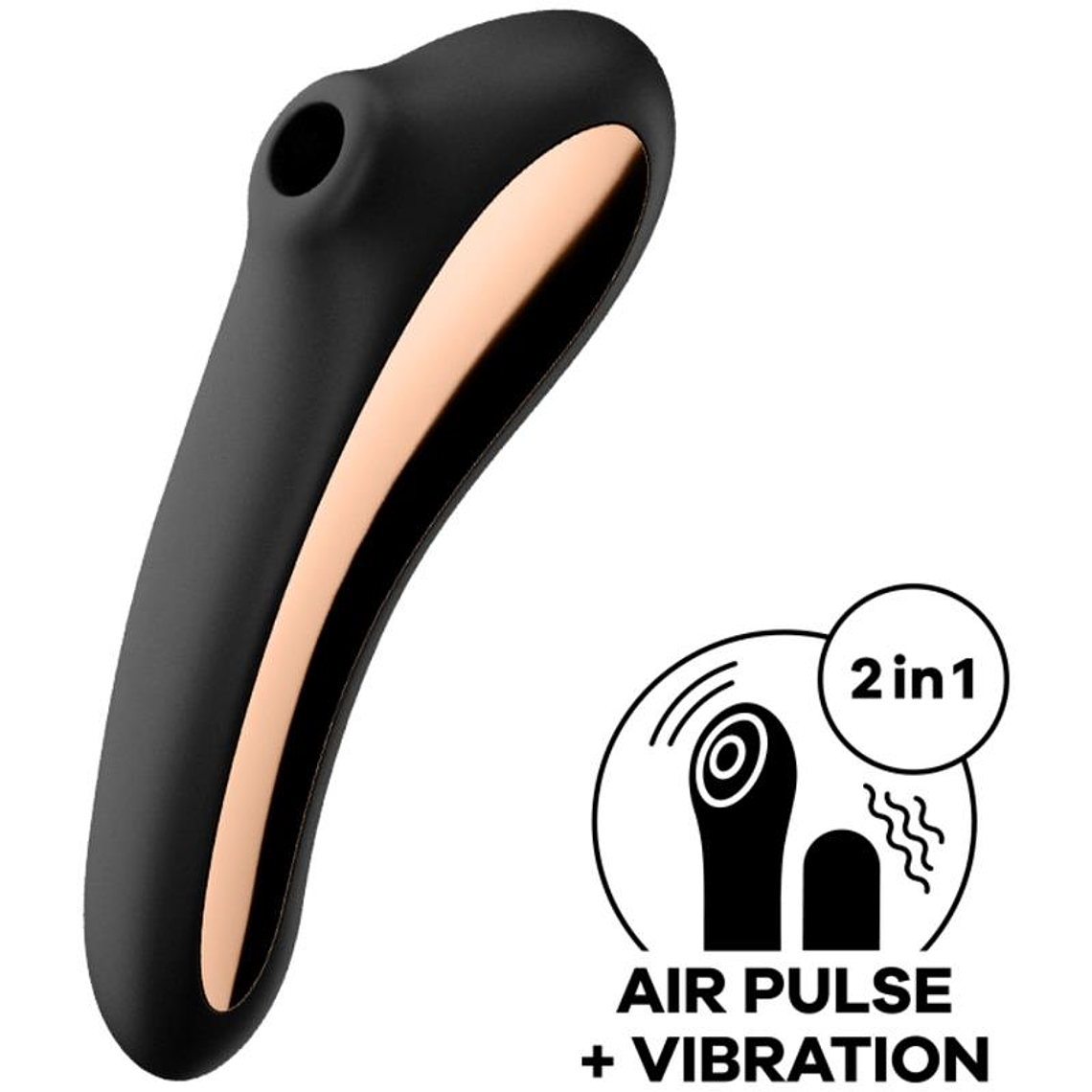 Dual Kiss Clitoris Sucker and Vibe 2 in 1 Black 1