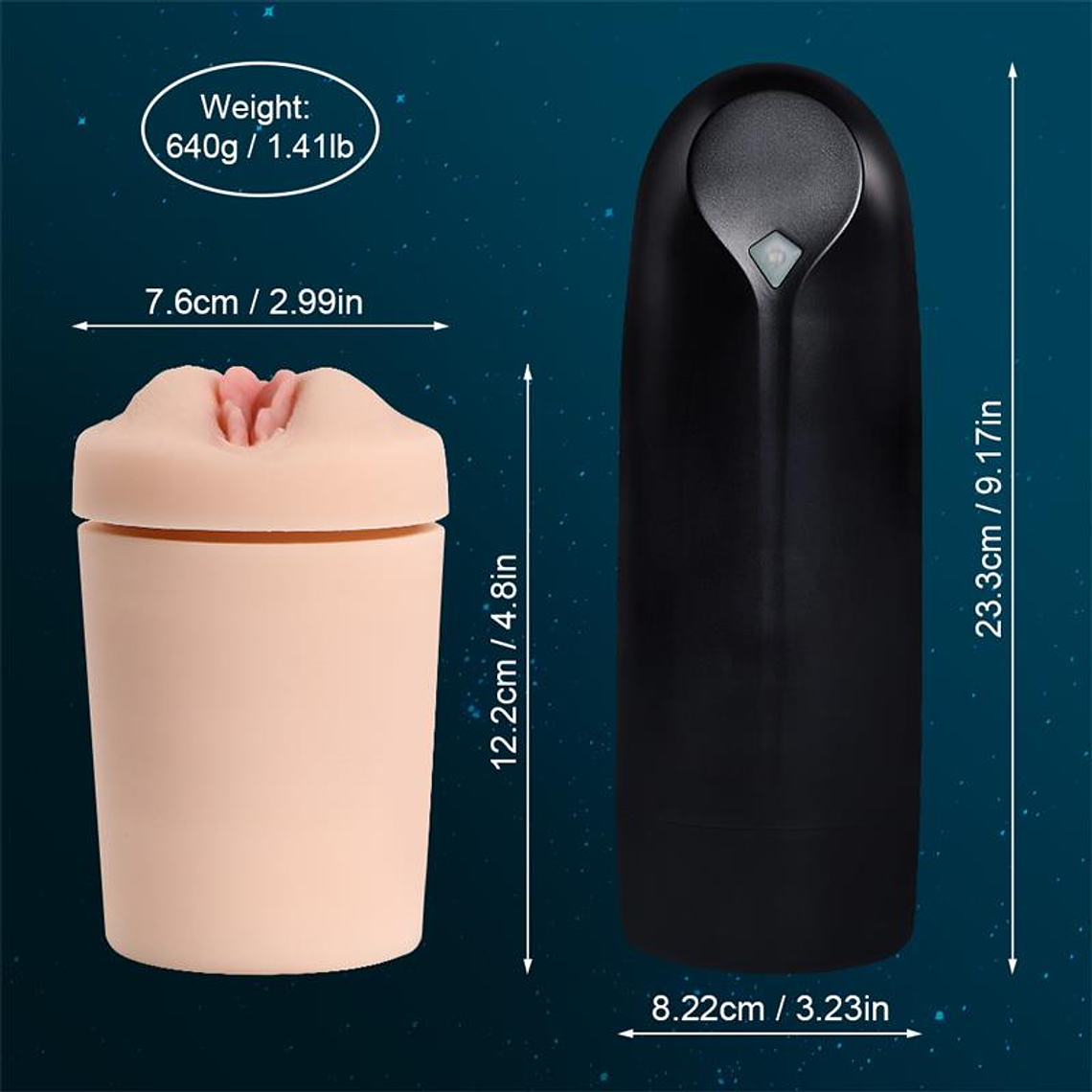 Zona Masturbator with Sucking Efect and Vibration 8