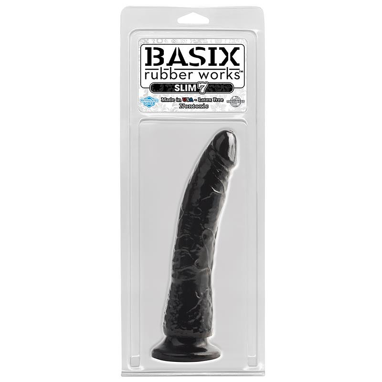 Dildo Slim 17,78 cm with Suction Cup - Black 2
