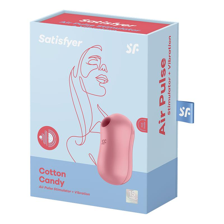 Cotton Candy Clitoris Sucker and Vibrator Light Red 7