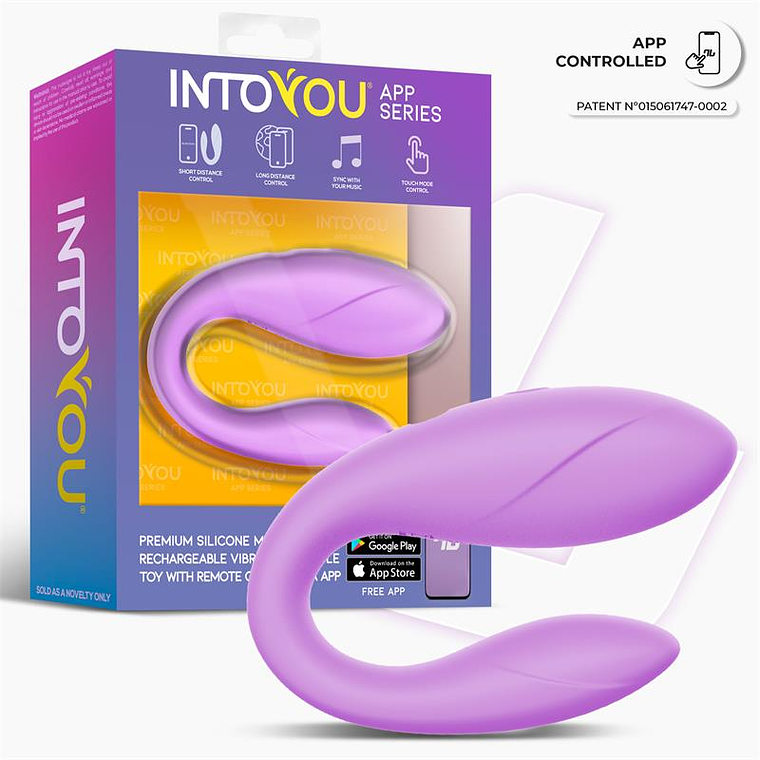 Couple Toy with App Flexible Silicone Lavender 2
