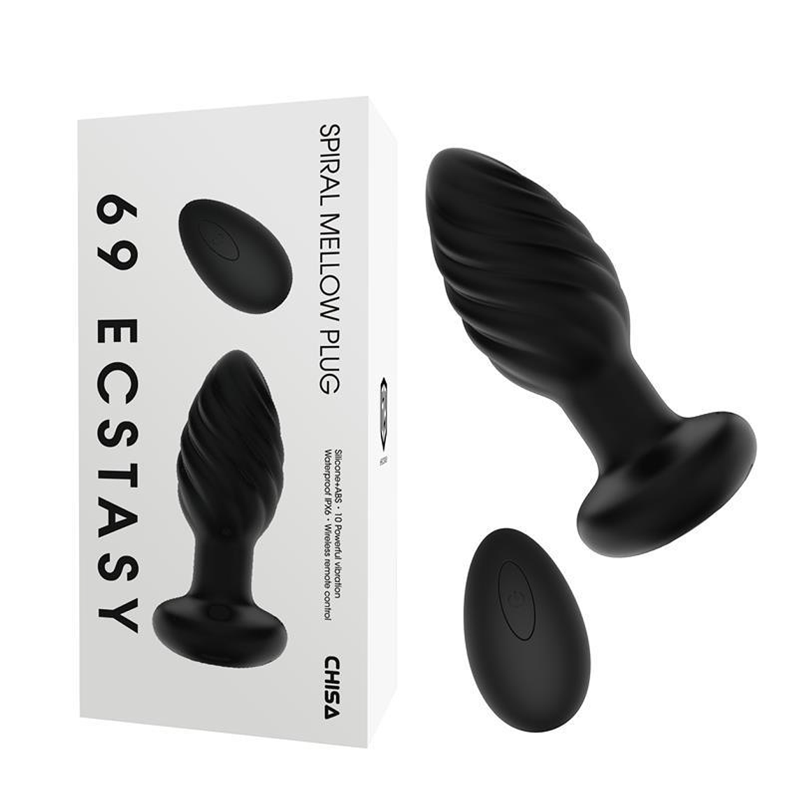 Spiral Mellow Butt Plug with Vibration and Remote 6