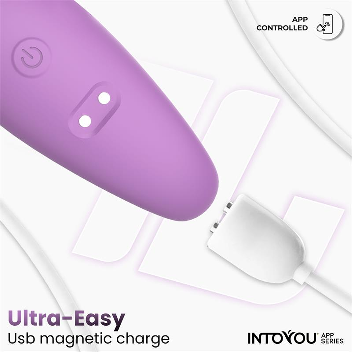 Couple Toy with App Flexible Silicone Lavender 7