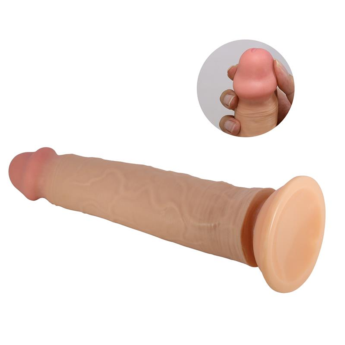 Sharife Dildo Sliding Skin-Retractil 25 cm 7