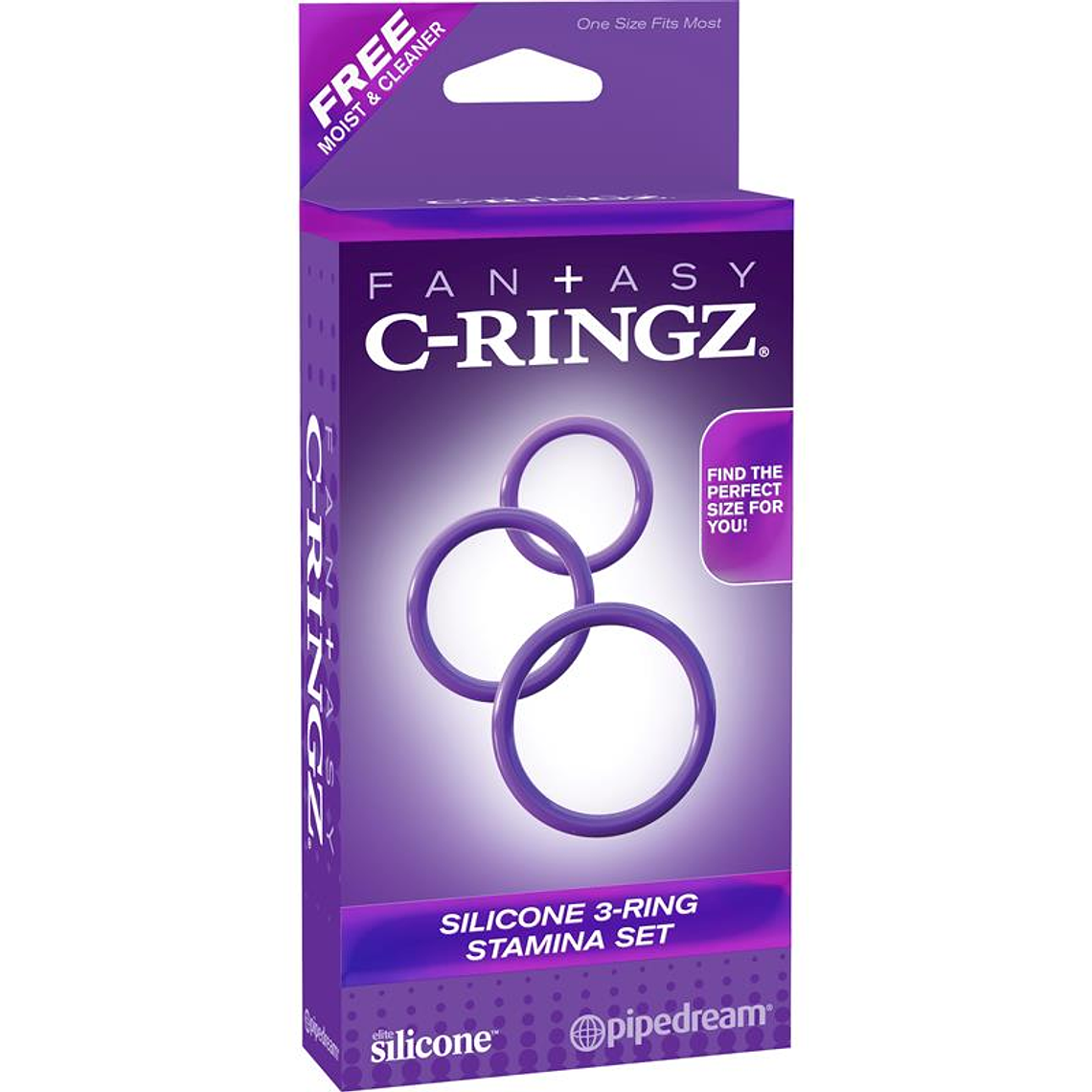 Fantasy C-Ringz Silicone 3-Ring Stamina Set Purple 2