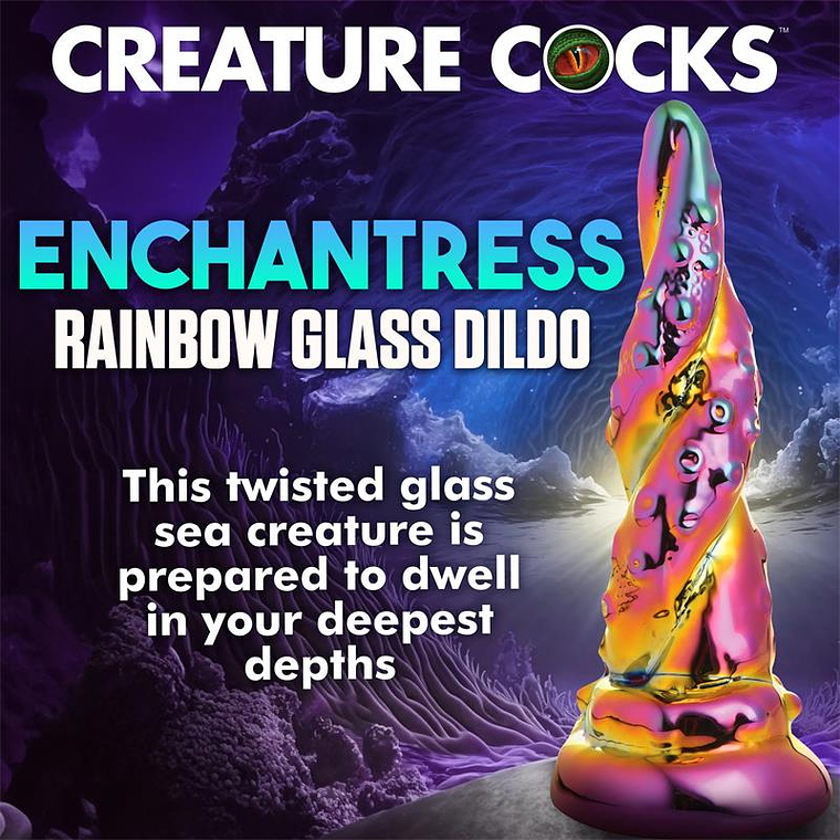 Enchanting Rainbow borosilicate Glass Dildo 6