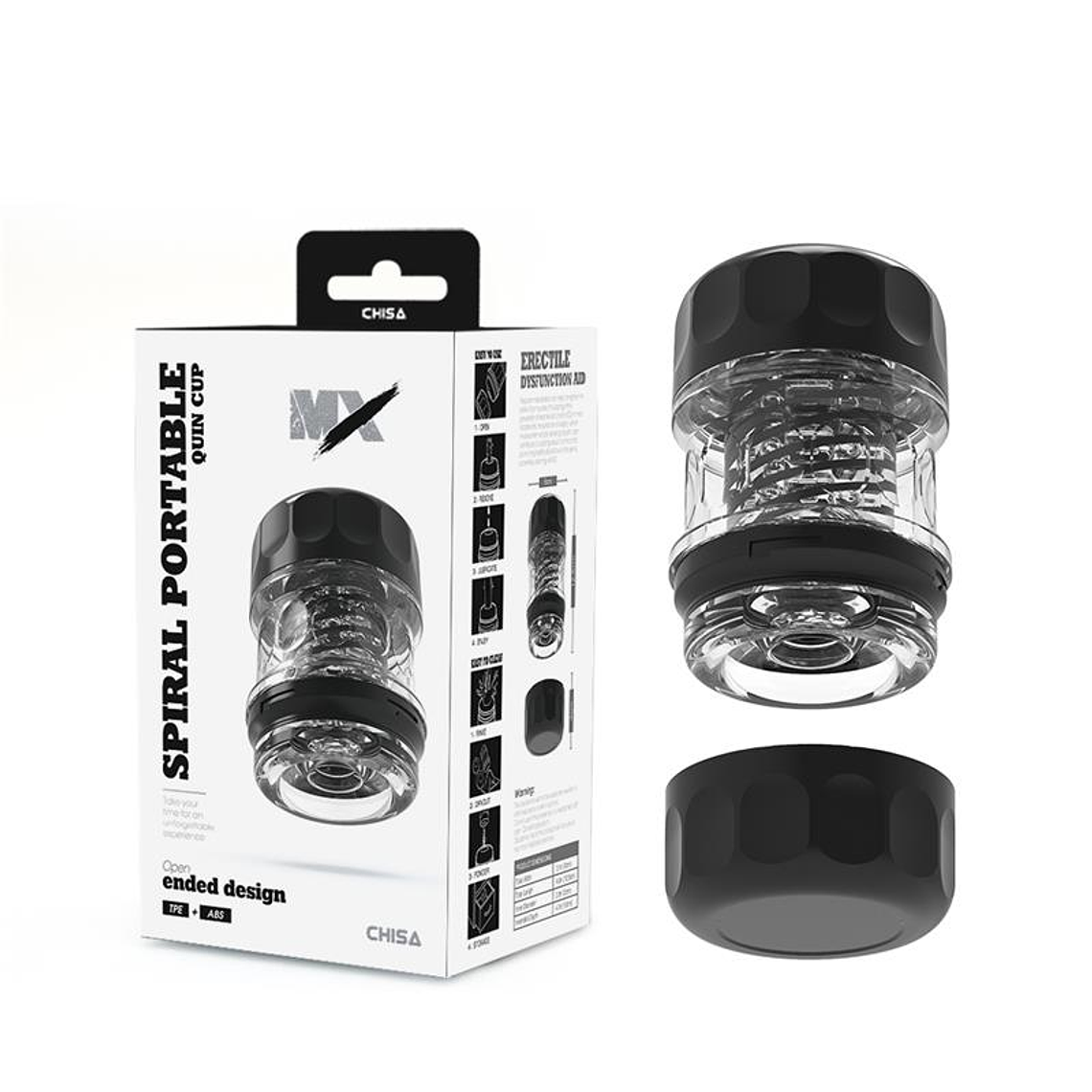 Spiral Portable Quin Cup Male Masturbator 6