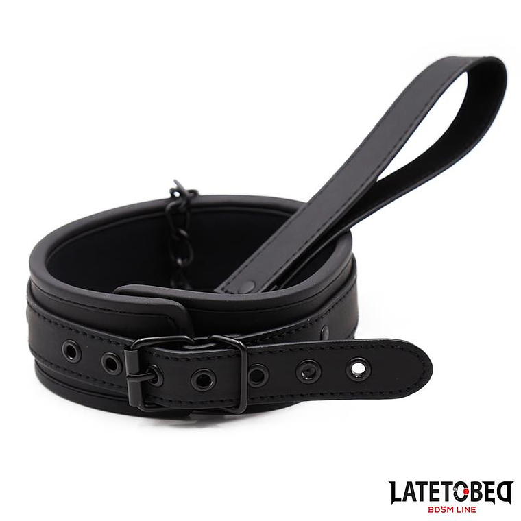 Set Collar and Leash Neoprene Black 5