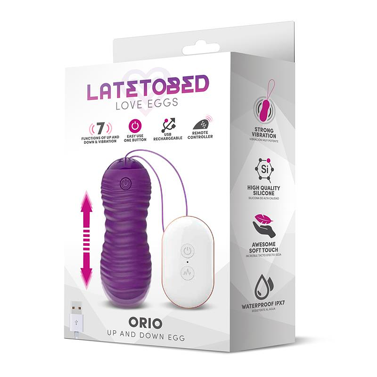 Orio Huevo Vibrating and Telescopic Up and Down Movement Remot Control Purple 6
