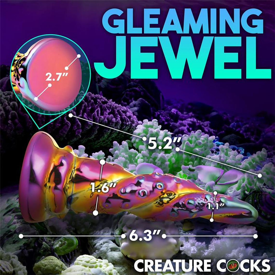 Enchanting Rainbow borosilicate Glass Dildo 9