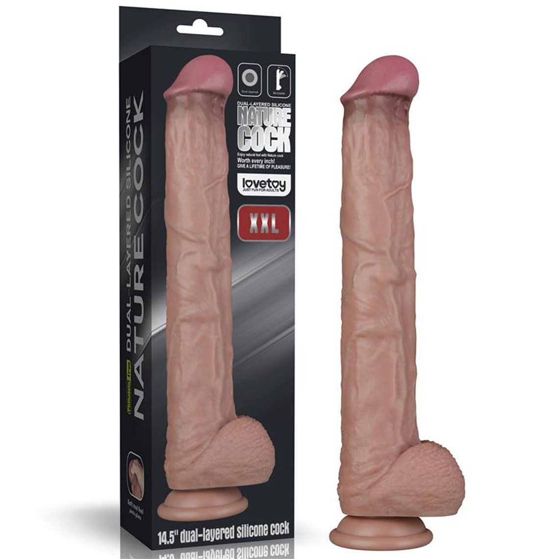 Dual Layered Bendable Dildo XXL 14,5 1