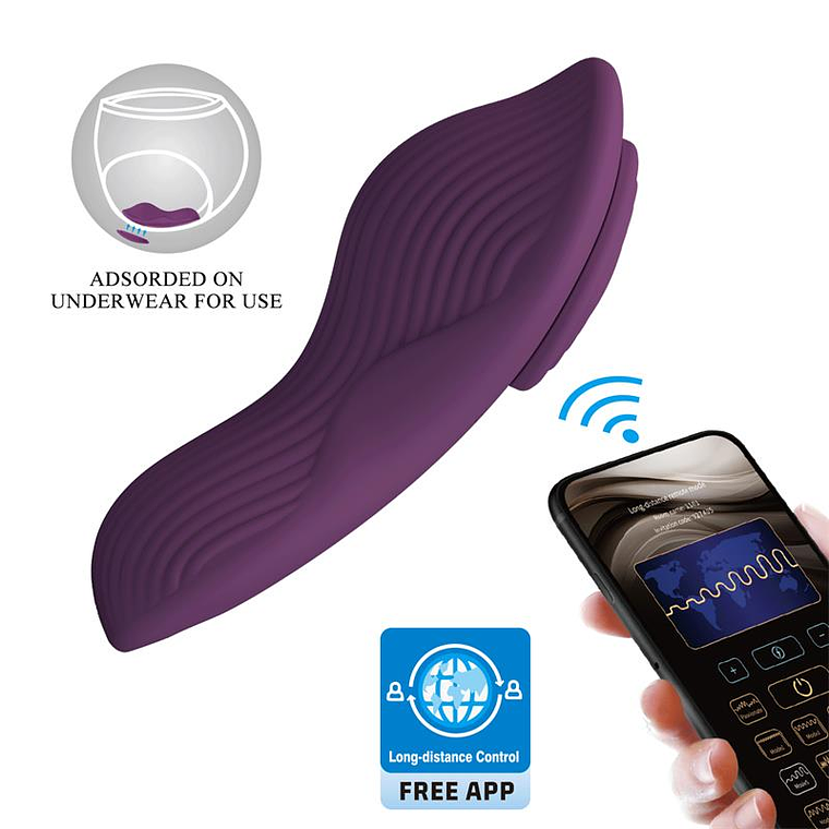 Mane Panty Vibrator with App Purple 1