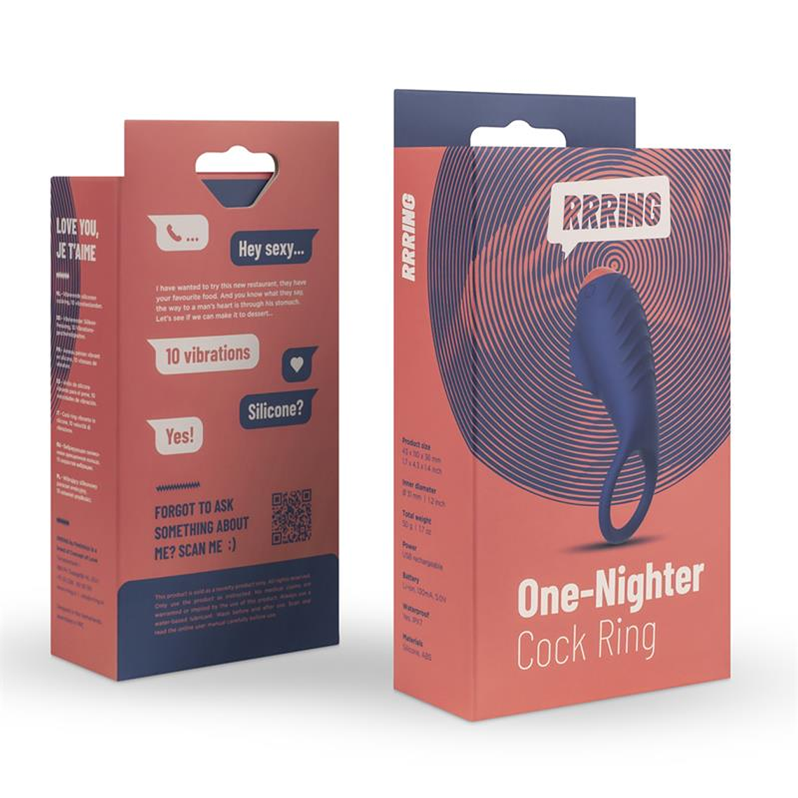 Rring One Nighter Penis Ring with Vibration USB Silicone 8