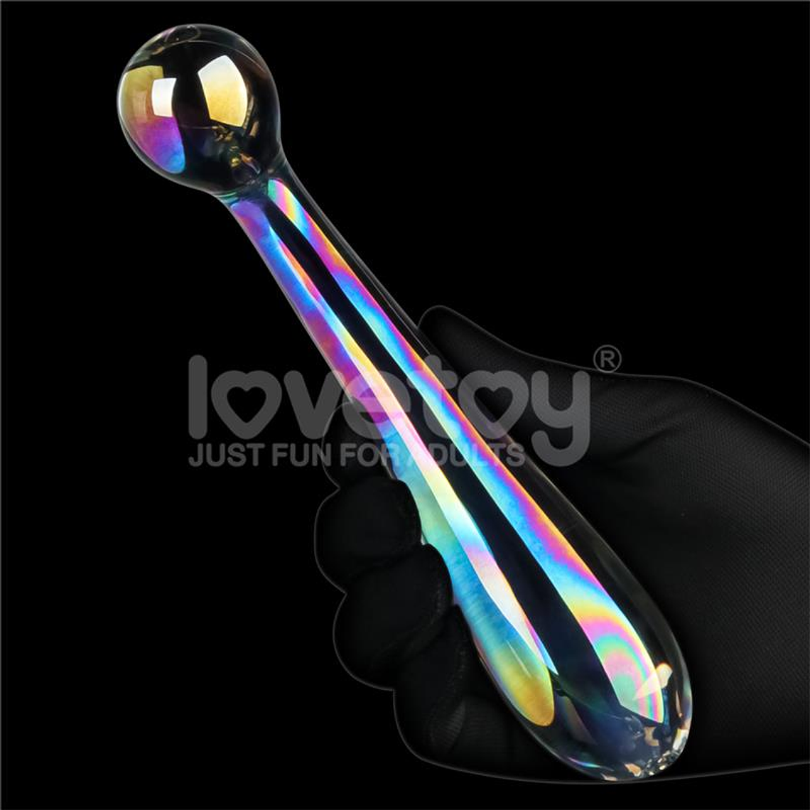Glow in the dark Glass Dildo Twilight Gleam Alluring Arc 1